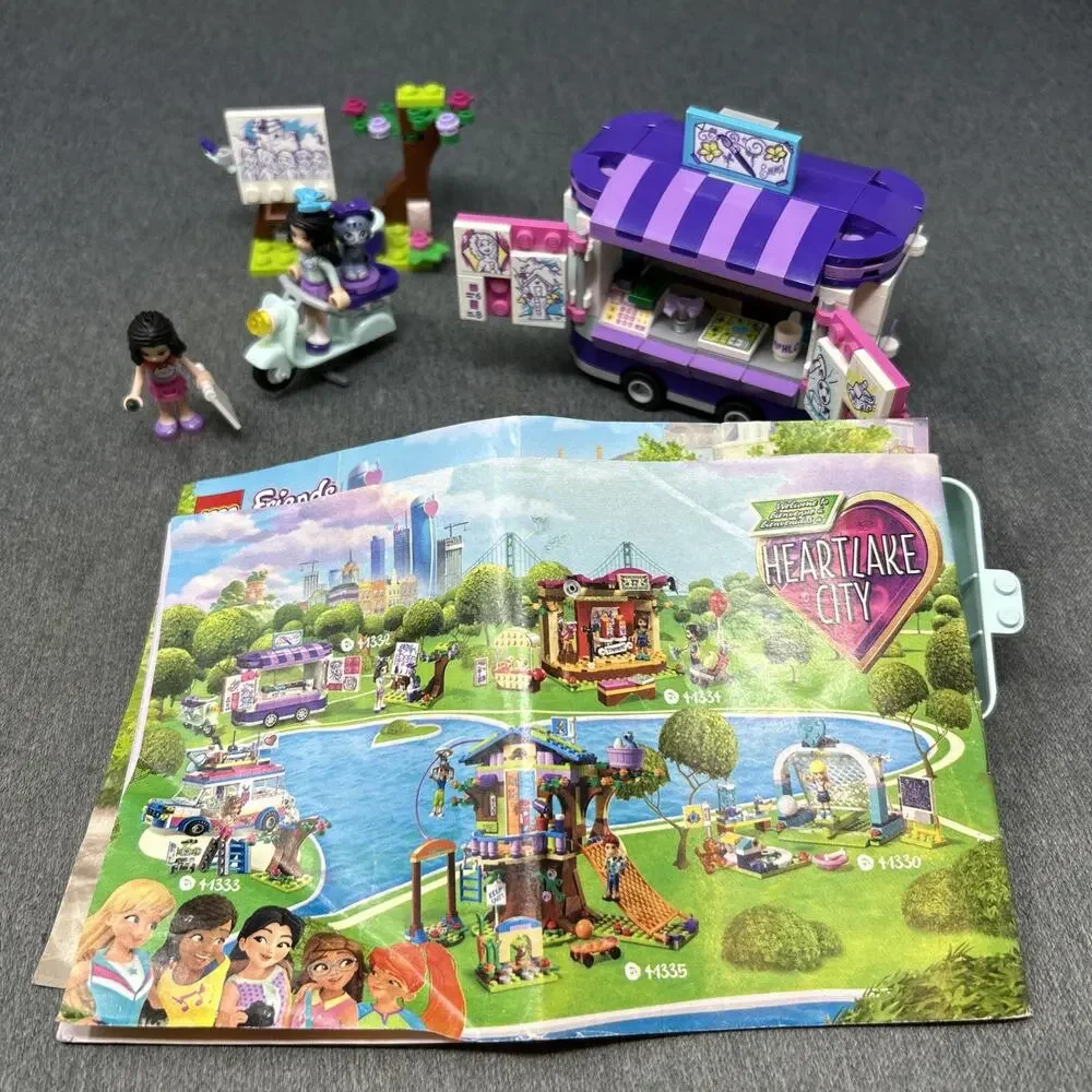 LEGO Friends Emma’s Art Stand 41332 & Fashion Cube 41668 Building Sets + Manual